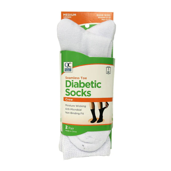 QC DIABETIC CREW SOCKS