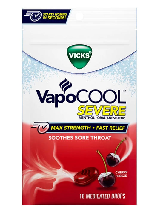 VICKS VAPOCOOL DROPS CHERRY 18CT