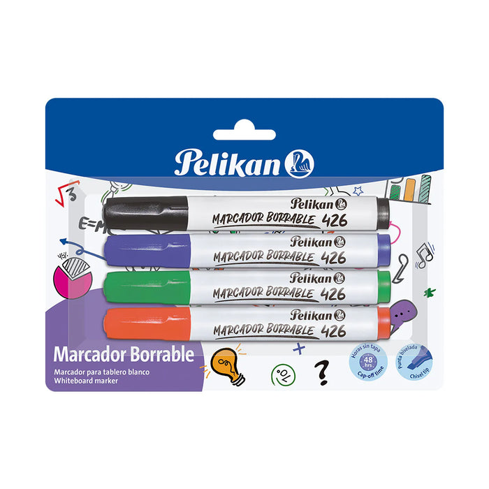 PELIKAN MARCADORES BORRABLES DE 4