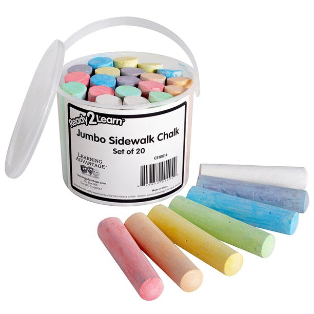 JUMBO SIDEWALK CHALKIN BUCKET 5 ASST CHALK COLOR