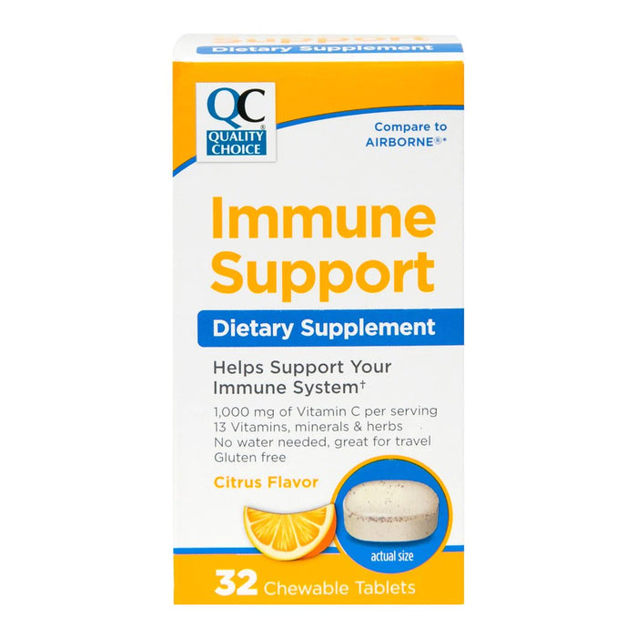 QC IMMUNE SUPPORT CITRUS 32 CHEWABLE TABS