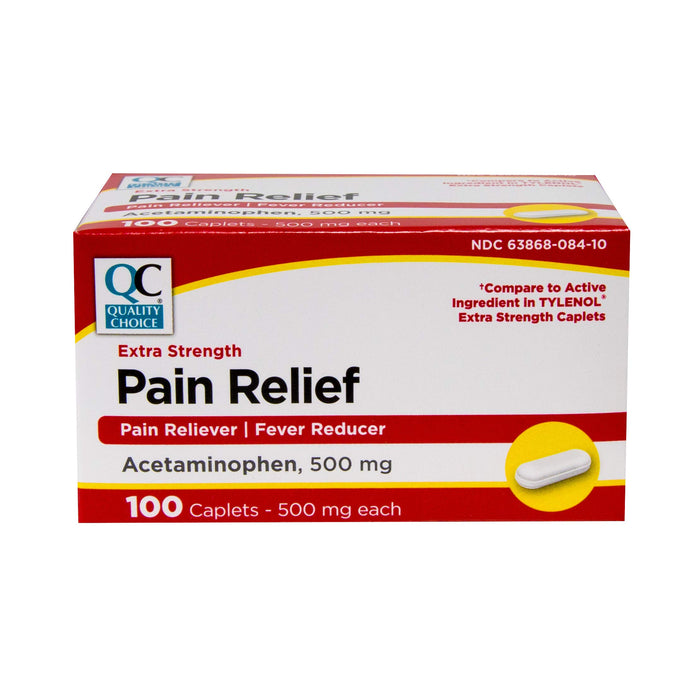 QC EXTRA STRENGTH PAIN RELIEF 500 MG 100