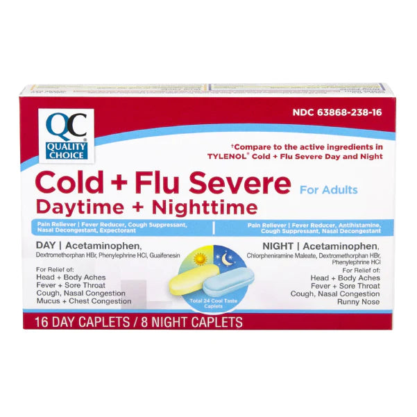 QC COLD+FLU SEVERE 24 cap