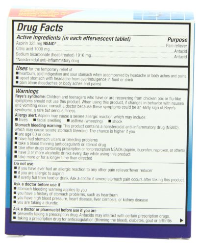 QC EFFERVESCENT ANTACID & PAIN RELIEF 36