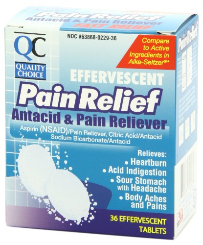 QC EFFERVESCENT ANTACID & PAIN RELIEF 36