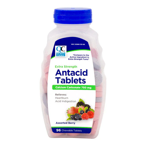 QC extra strength antacid tablets