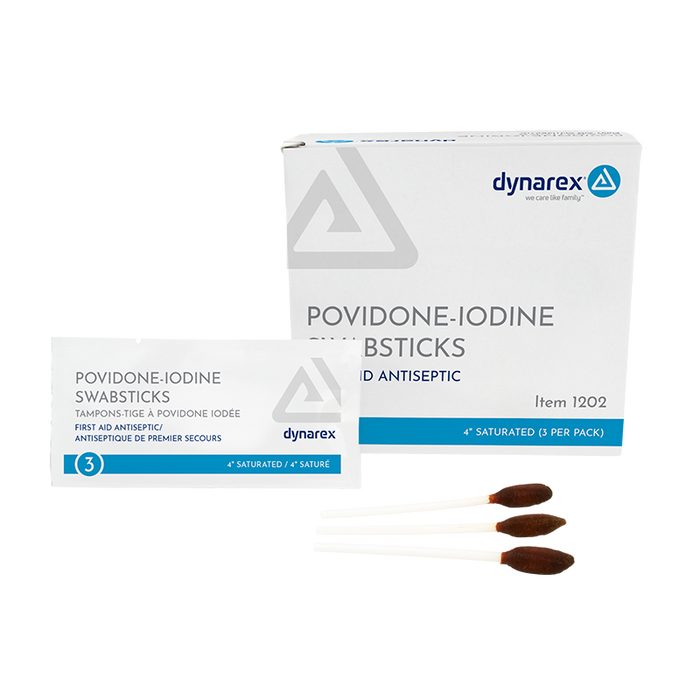 DYNAREX POVIDONE IODINE SWABSTICKS (50)