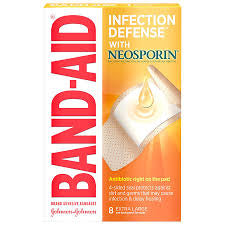 Band-aid infection defense with Neosporin 8 extra large