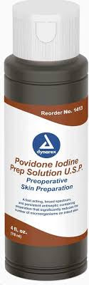 Dynarex Povidone iodine prep solution 4OZ