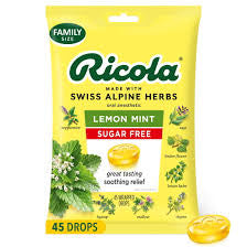Ricola sugar free 45 wrapped drops