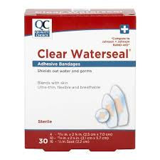 Qc clear waterseal adhesive bandages