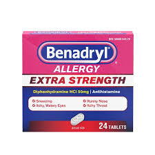 Benadryl extra strength 50 mg