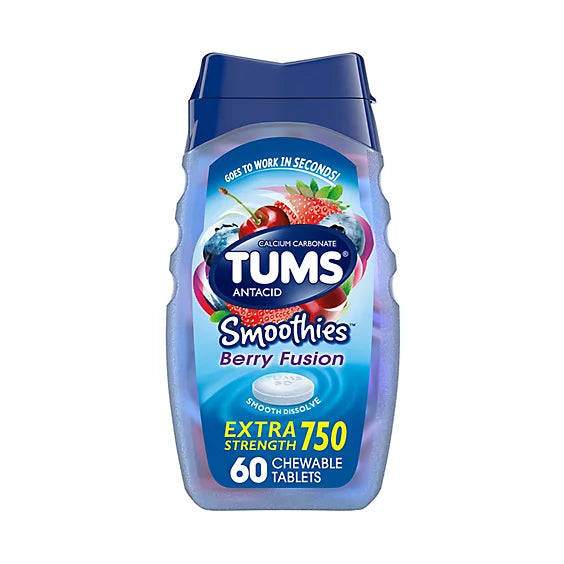 TUMS BERRY EXTRA STRENGTH 750 60 TABS