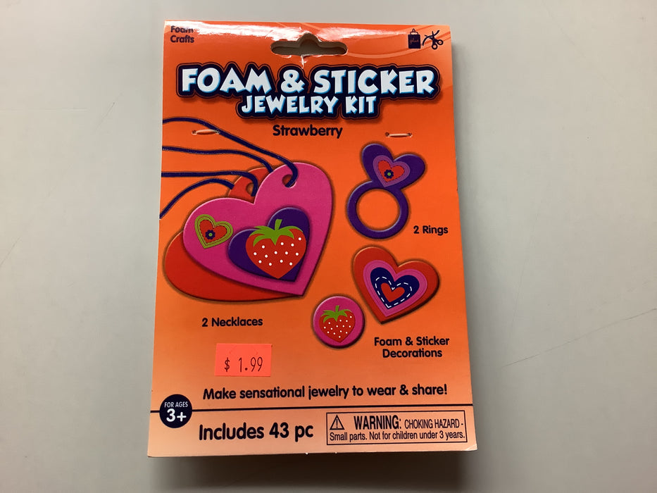 Foam & Sticker Jewelry Kit Strawberry