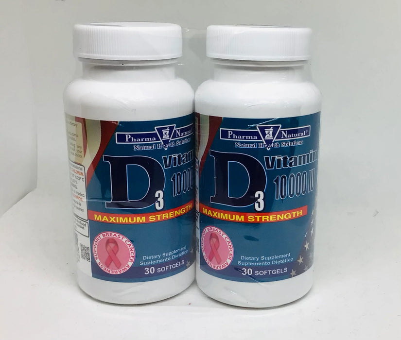 PHARMA NATURAL VITAMIN D3 10,000IU 30+30 SOFTGELS