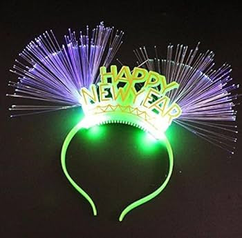 LED FIBER OPTIC HAPPY NEW YEAR HEADBAND