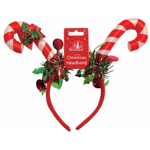 CANDY CANE HEADBAND NAVIDAD