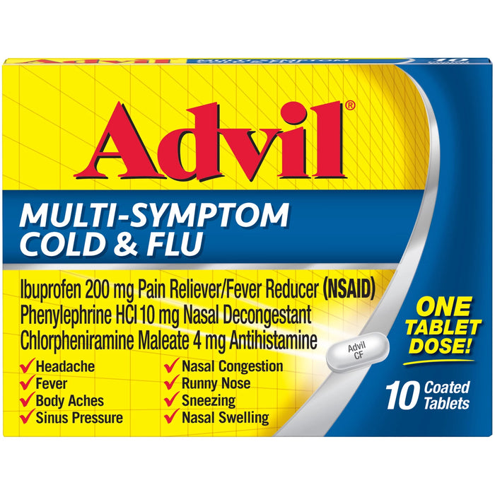 ADVIL MULTI-SYMPTOM COLD & FLU 10 COATED TABS