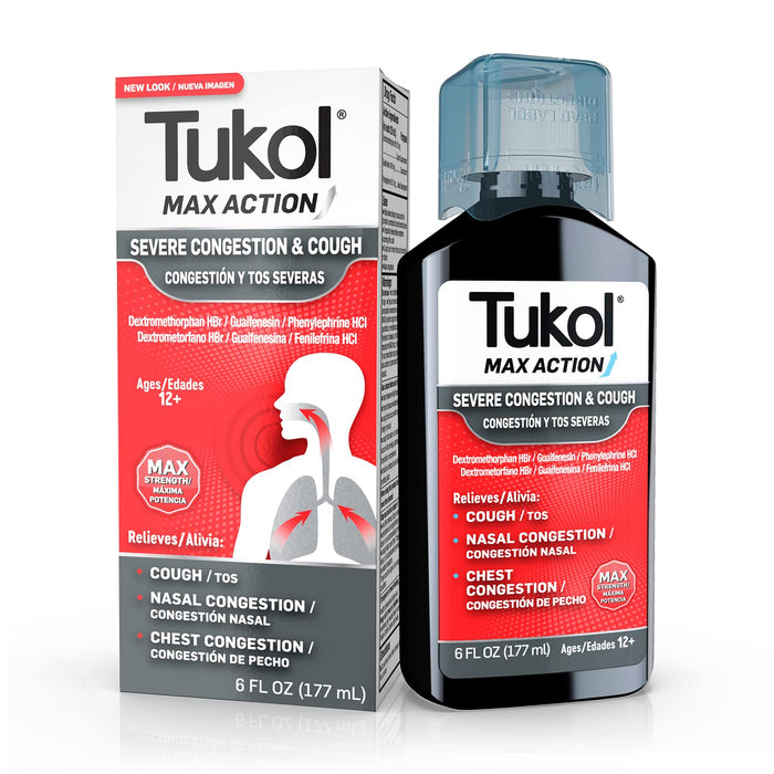 TUKOL MAX ACTION SEVERE CONGESTION & COUGH 6OZ