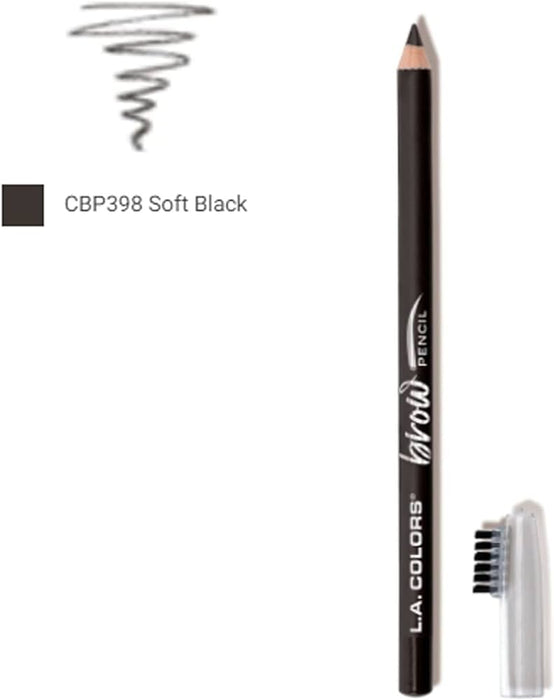 L.A. COLORS BROW PENCIL WITH BRUSH SOFT BLACK