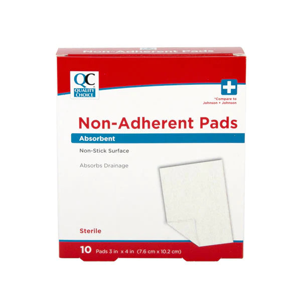 QC NON ADHERENT PADS ABSORBENT 3” x 4”