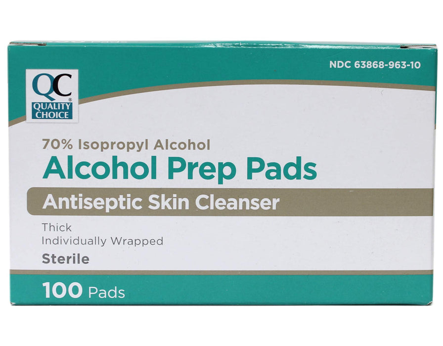 QC ALCOHOL PREP PADS 70%