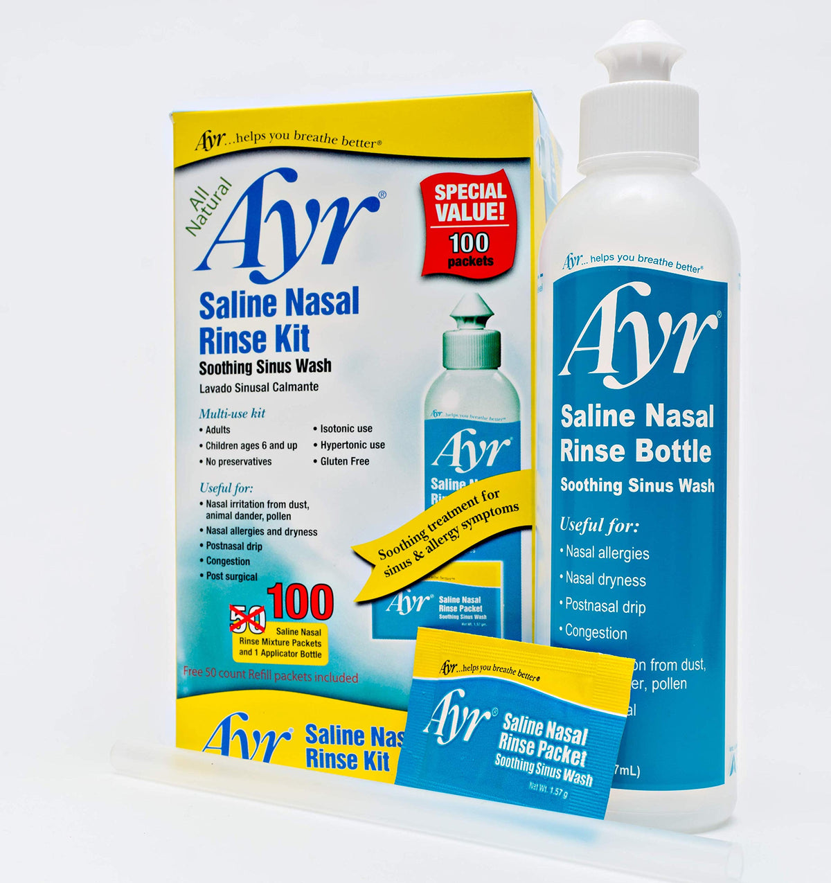 AYR SALINE NASAL RINSE KIT — M-Care Pharmacy