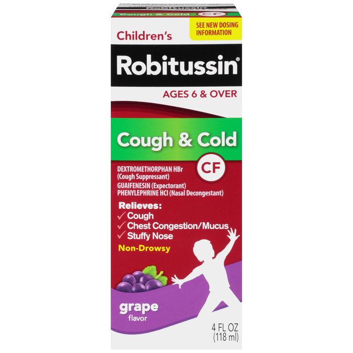 ROBITUSSIN KIDS COUGH & COLD CF UVA 4OZ