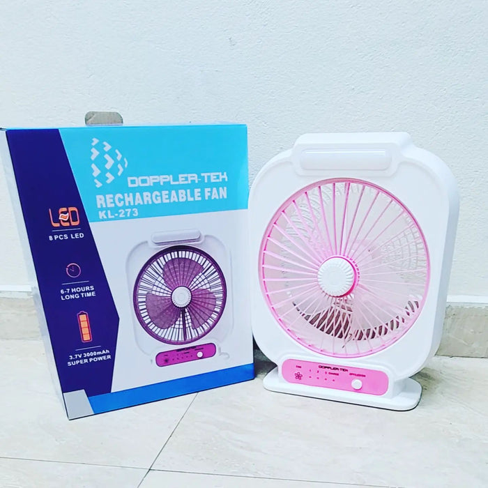 DOPPLER-TEK 8” RECHARGEABLE FAN KL-273