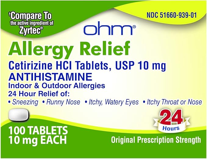 CETIRIZINE 14 TABLETS 10 MG EACH