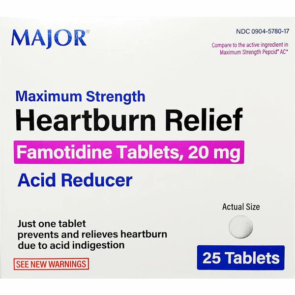 MAJOR FAMOTIDINE 20MG 25TABS