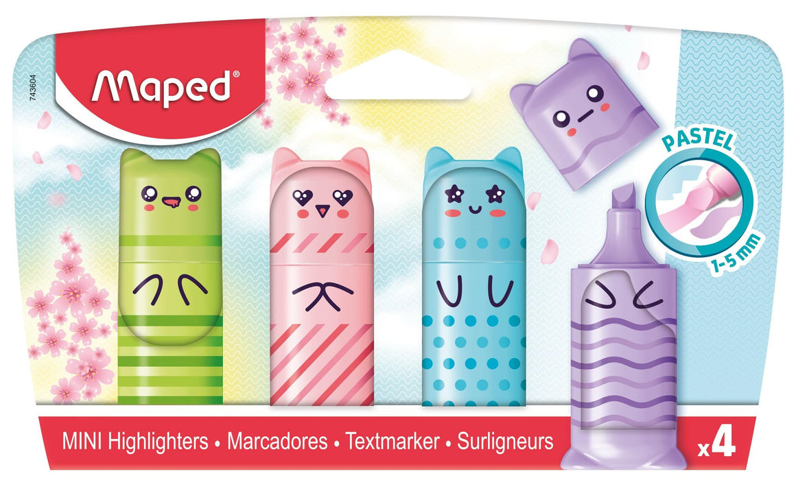 MAPED HIGHLIGHTERS MINI PQT 4