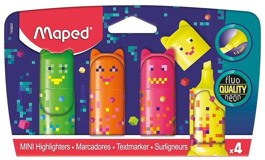 MAPED HIGHLIGHTERS MINI PQT 4