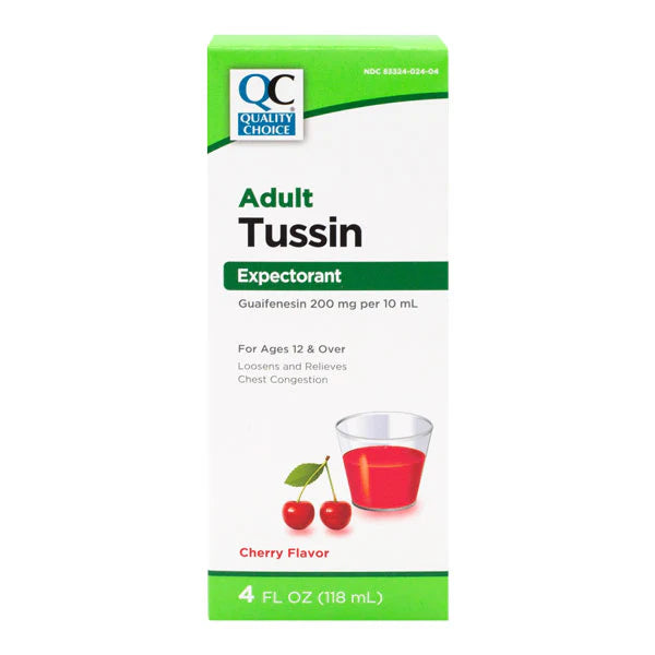 QC TUSSIN EXPECTORANT 200mg 4OZ CHERRY