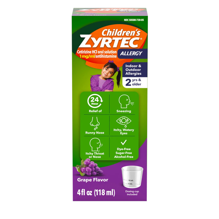 ZYRTEC CHILD DF S/F GRAPE 4OZ