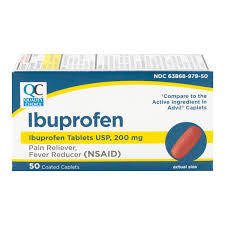 Qc ibuprofen 200mg 50 coated caplets