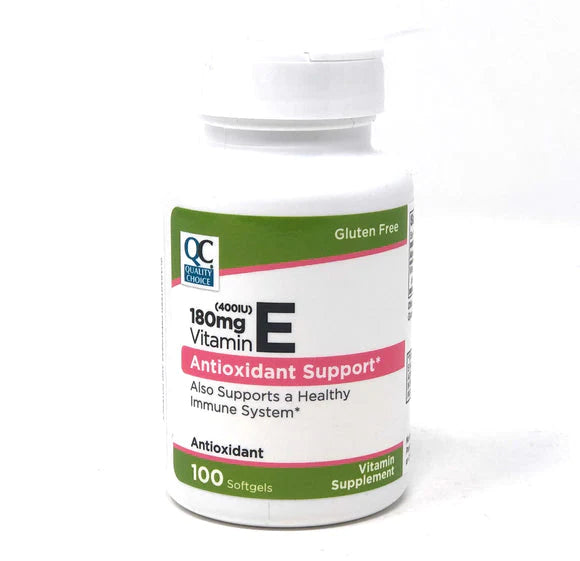 QC VITAMIN E 180MG 100 SOFTGELS