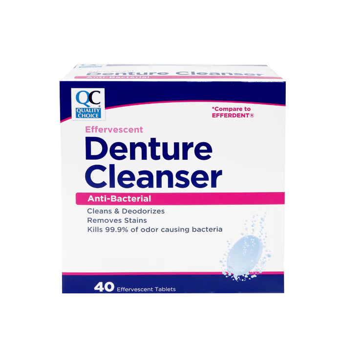 QC DENTURE CLEANSER 40 TABLETS