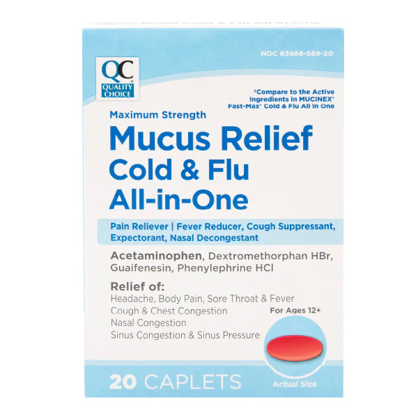 QC MUCUS RELIEF SEVERE COLD 20CAPS