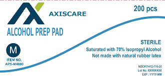 AXISCARE ALCOHOL PREP PAD 200 PCS.