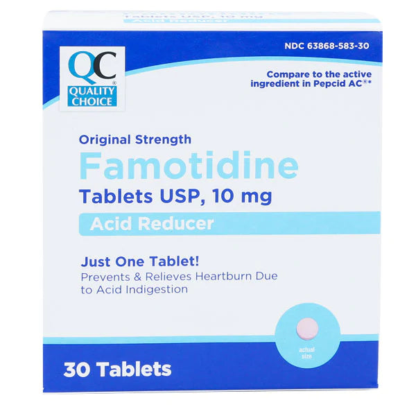 QC FAMOTIDINE ACID REDUCER 10MG 30TABS