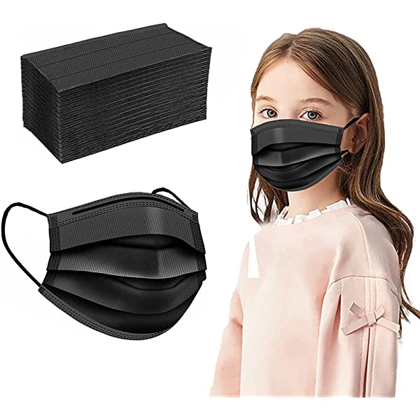 DISPOSABLE CHILDREN PROTECTIVE MASK BLACK