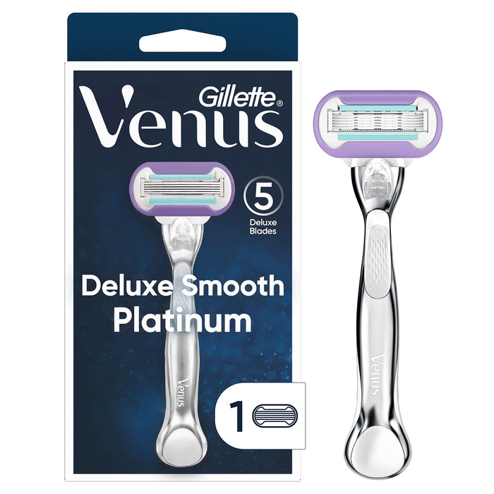 GILLETTE VENUS DELUX SMOOTH PLATINUM 1RAZOR/1CARTRIDGE