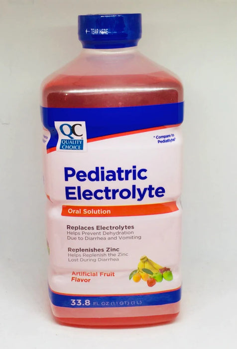 QC PEDIATRIC ELECTROLYTES FRUIT 33.8 FL OZ