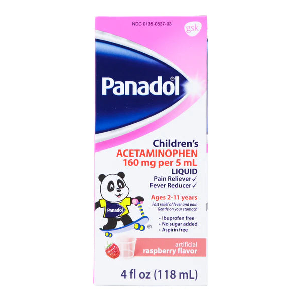 PANADOL CHILDREN'S 4 OZ RASPBERRY