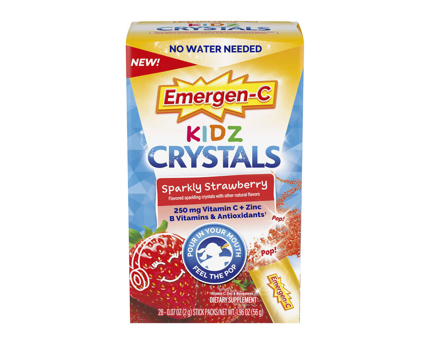 EMERGEN-C KIDZ CRYSTALS SPARKLY STRAWBERRY 28POPS