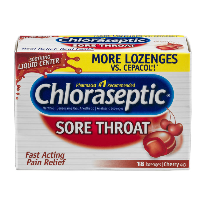 CHLORASEPTIC 18 LOZENGES CHERRY