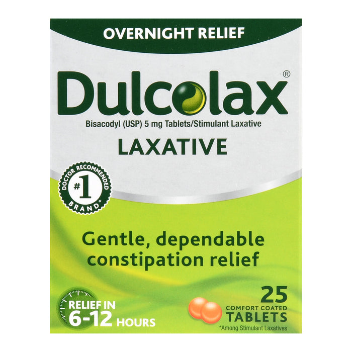 DULCOLAX LAX TABLETS 5MG RELIEF IN 6-12HRS 25 TABS