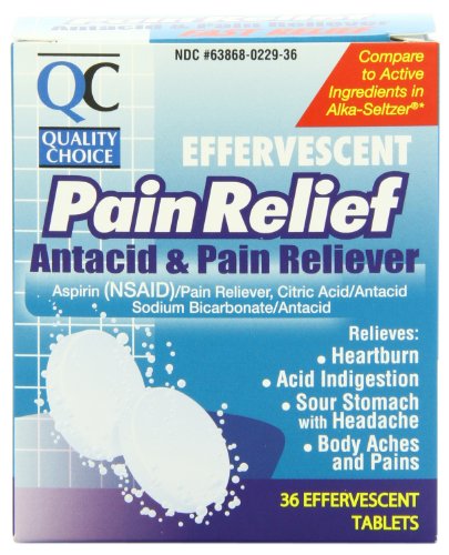 QC EFFERVESCENT ANTACID & PAIN RELIEF 36