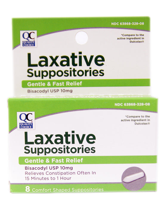 QC LAXATIVE SUPPOSITORIES 8 CSS